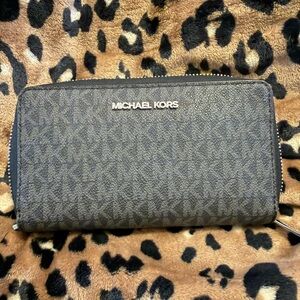 Michael Kors Dark Gray Logo Wallet